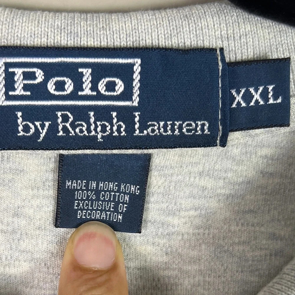 Polo Ralph Lauren Mens XXL Heather Gray Short Sleeve Cotton Polo Shirt Old Money